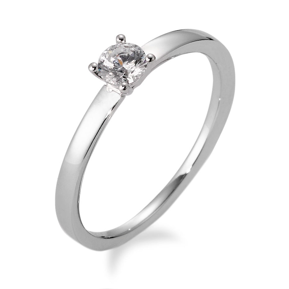 Solitaire ring Zilver Gerhodineerd