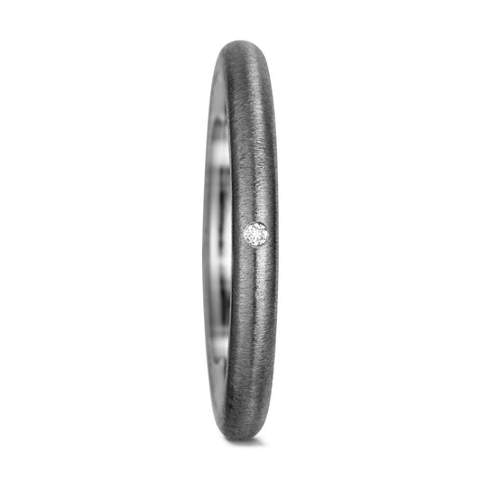 Partnerring Titanium Diamant wit, 0.01 ct, w-si