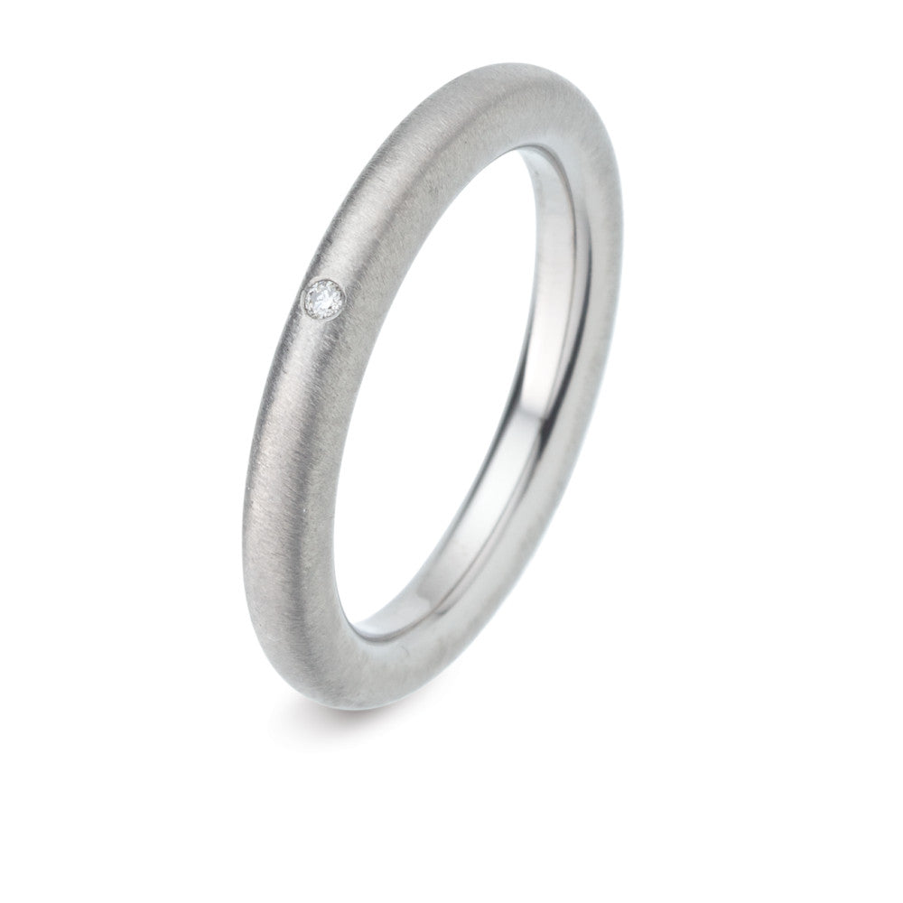 Partnerring Titanium Diamant wit, 0.01 ct, w-si