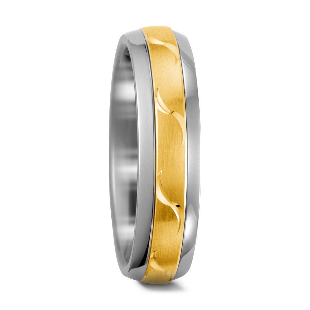 Partnerring Titanium, 585/14 krt geel goud