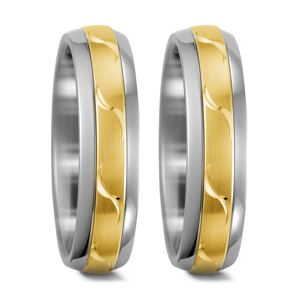 Partnerring Titanium, 585/14 krt geel goud