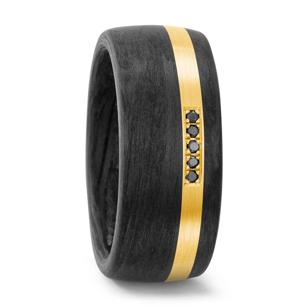 Ring Carbon, 750/18 krt geel goud