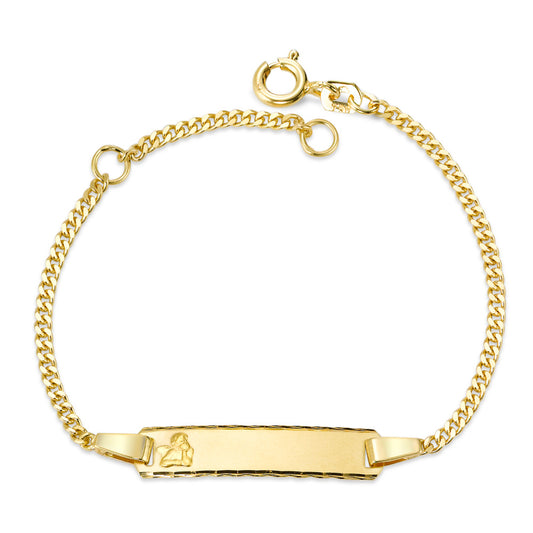 Graveer armband 750/18 krt geel goud 12-14 cm