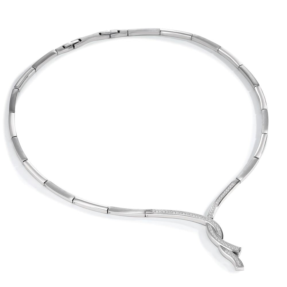 Collier Roestvrijstaal Zirkonia 42-45 cm