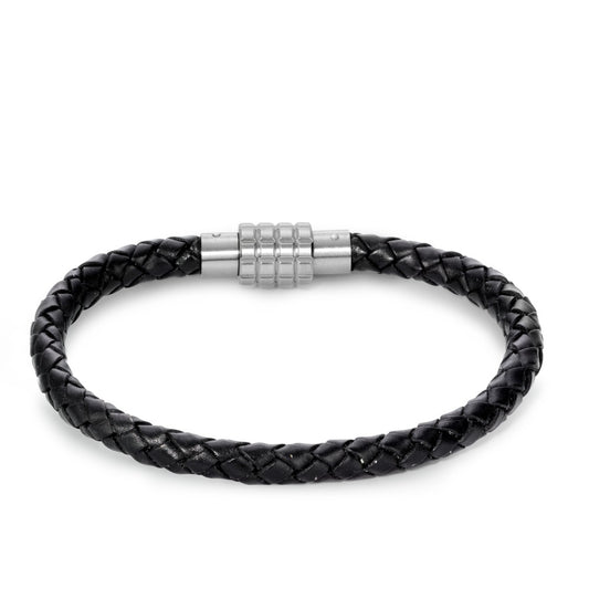 Armband Leder, Roestvrijstaal 21.5 cm Ø6 mm