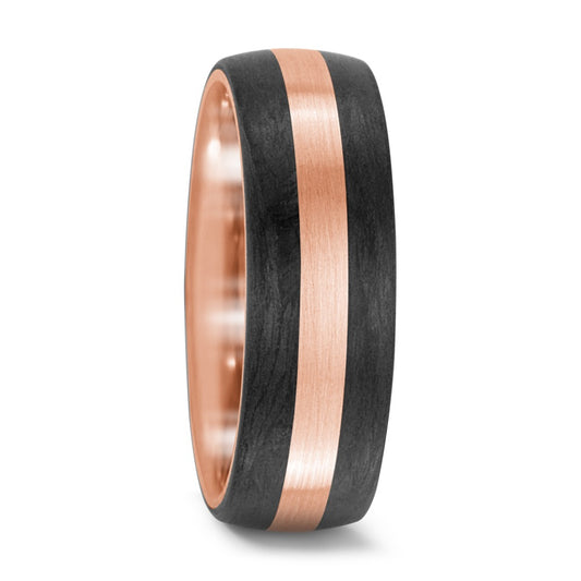 Partnerring 750/18K roségoud, Carbon