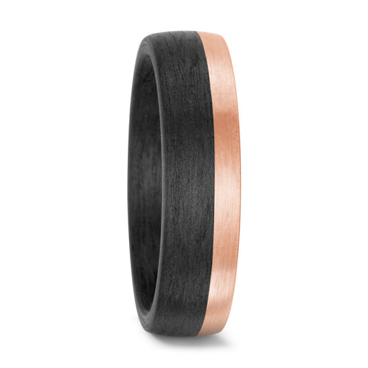 Partnerring 585/14K roségoud, Carbon