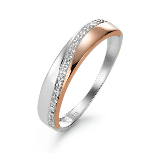 Ring Zilver Zirkonia Rosé Verguld