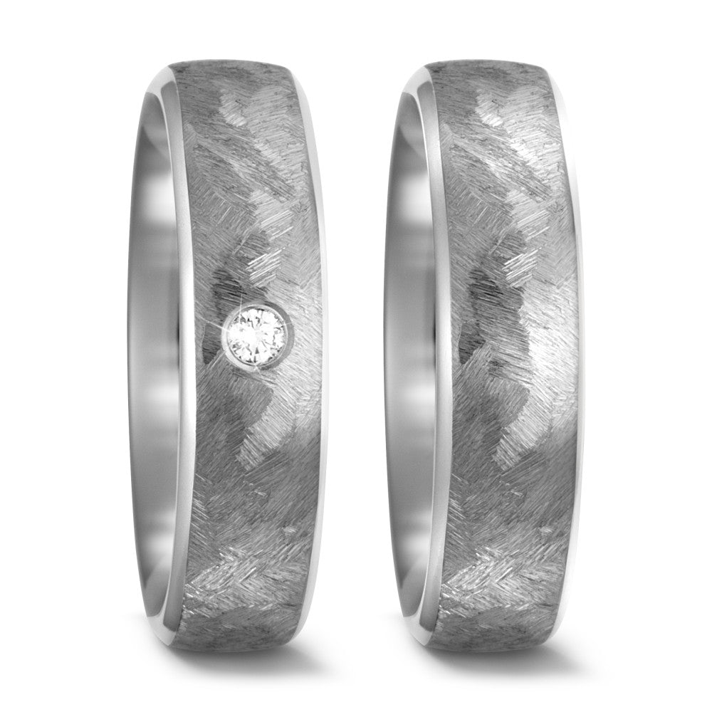 Partnerring Titanium Diamant 0.05 ct, w-si