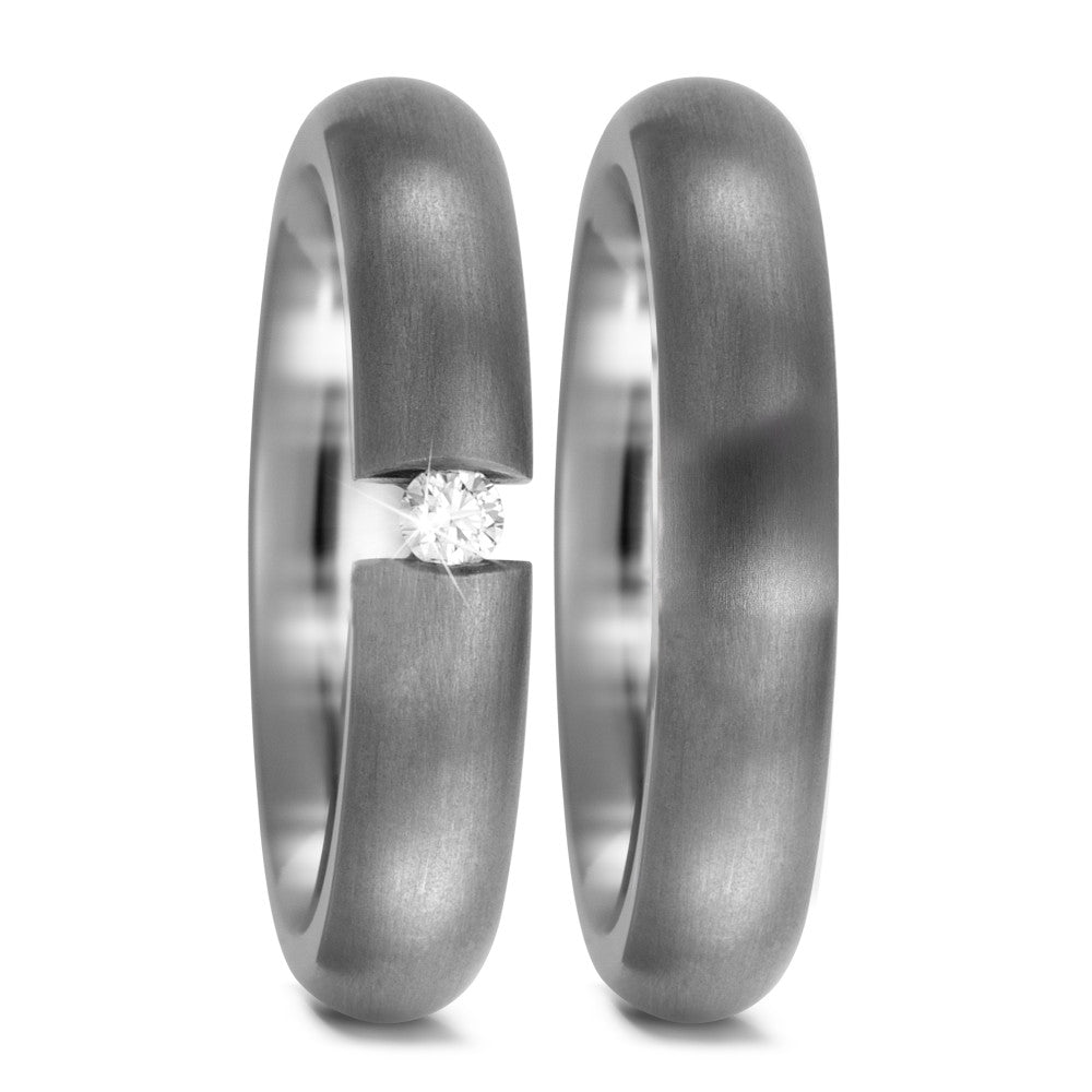 Partnerring Titanium Diamant 0.05 ct