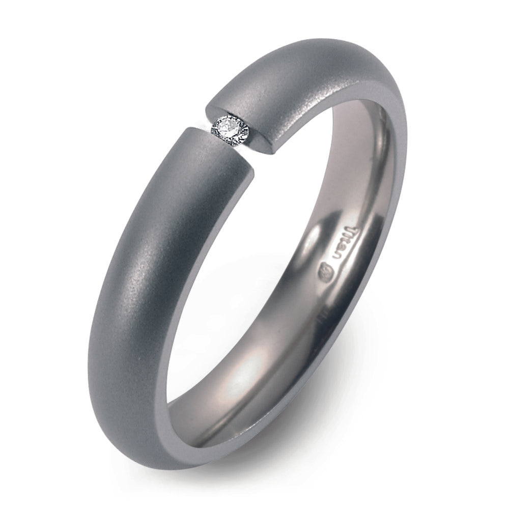 Partnerring Titanium Diamant 0.05 ct