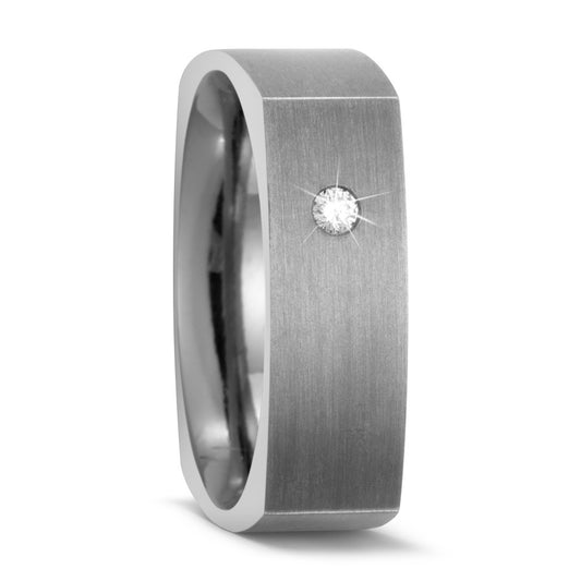 Partnerring Titanium Diamant 0.03 ct, w-si