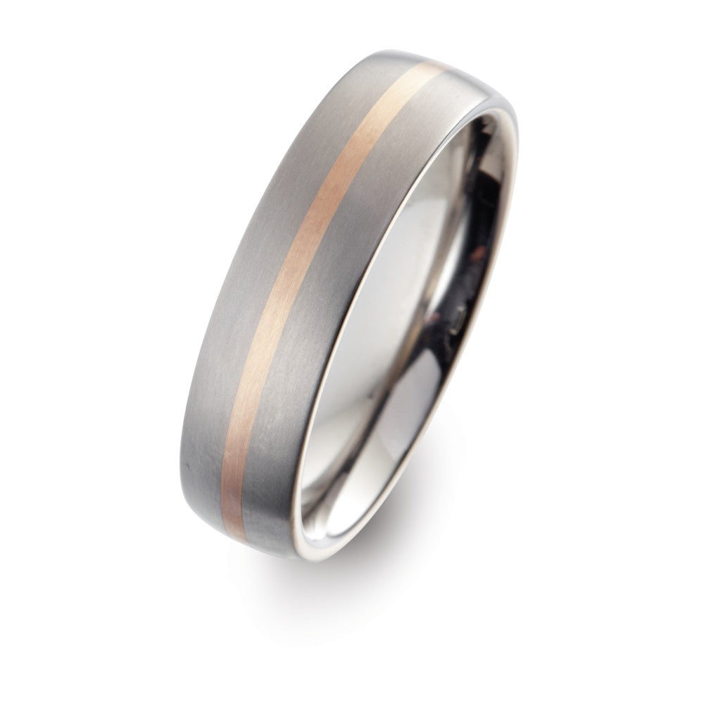 Partnerring Titanium, 750/18K rood goud