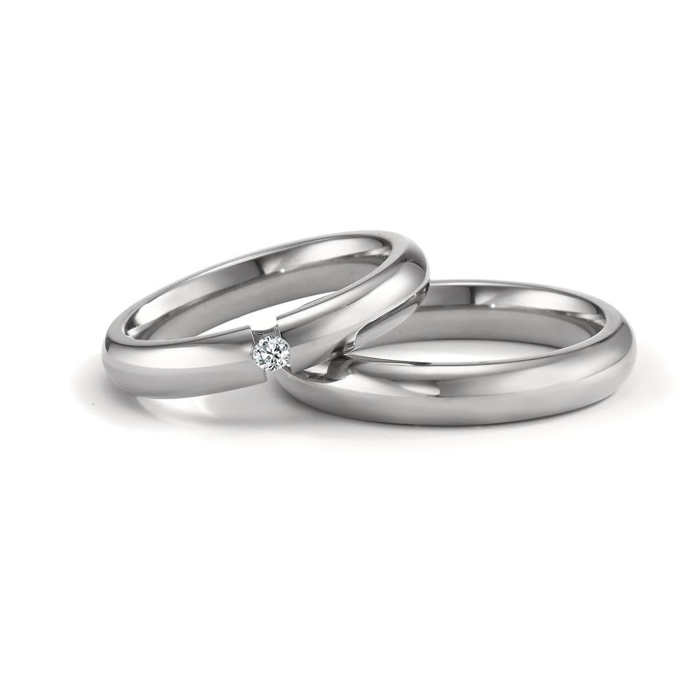 Partnerring Titanium Diamant 0.05 ct, w-si