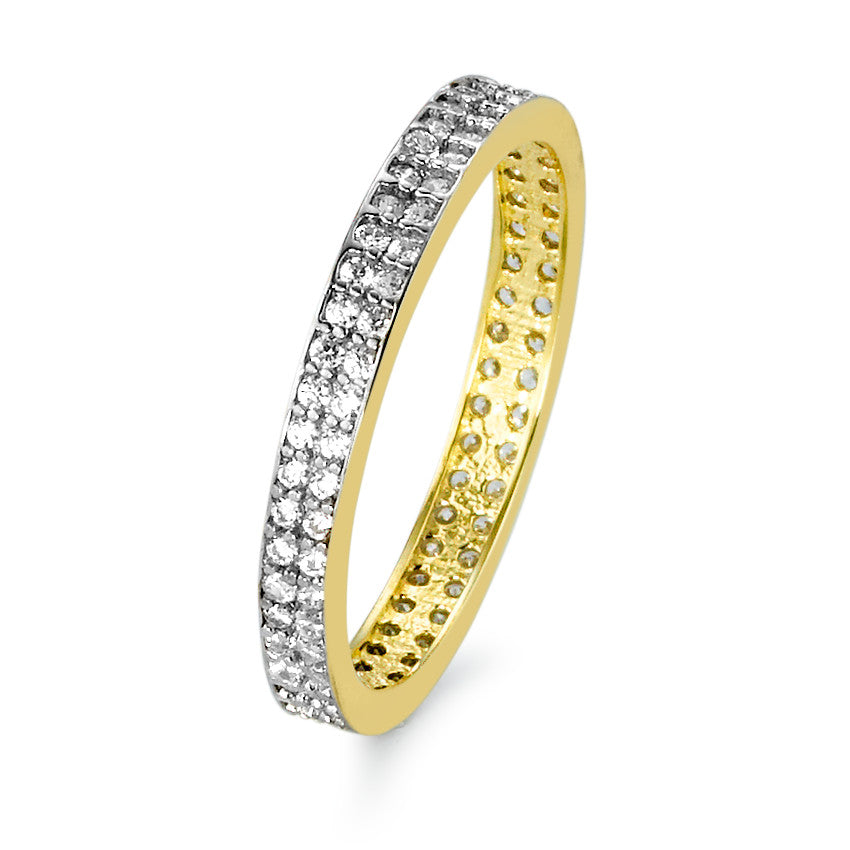 Memory ring 375/9 krt geel goud Zirkonia