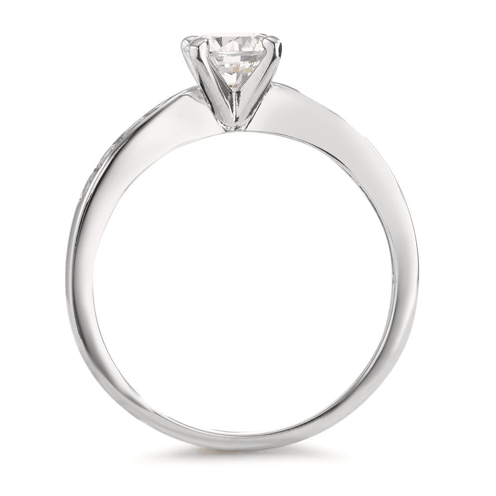 Solitaire ring Zilver Zirkonia 9 Steen Gerhodineerd