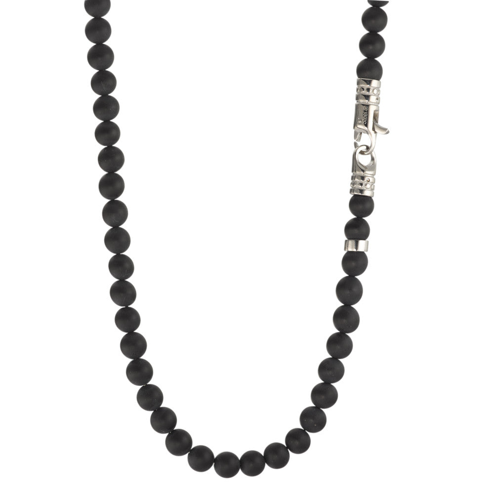 Collier Roestvrijstaal Onyx 42 cm Ø6 mm