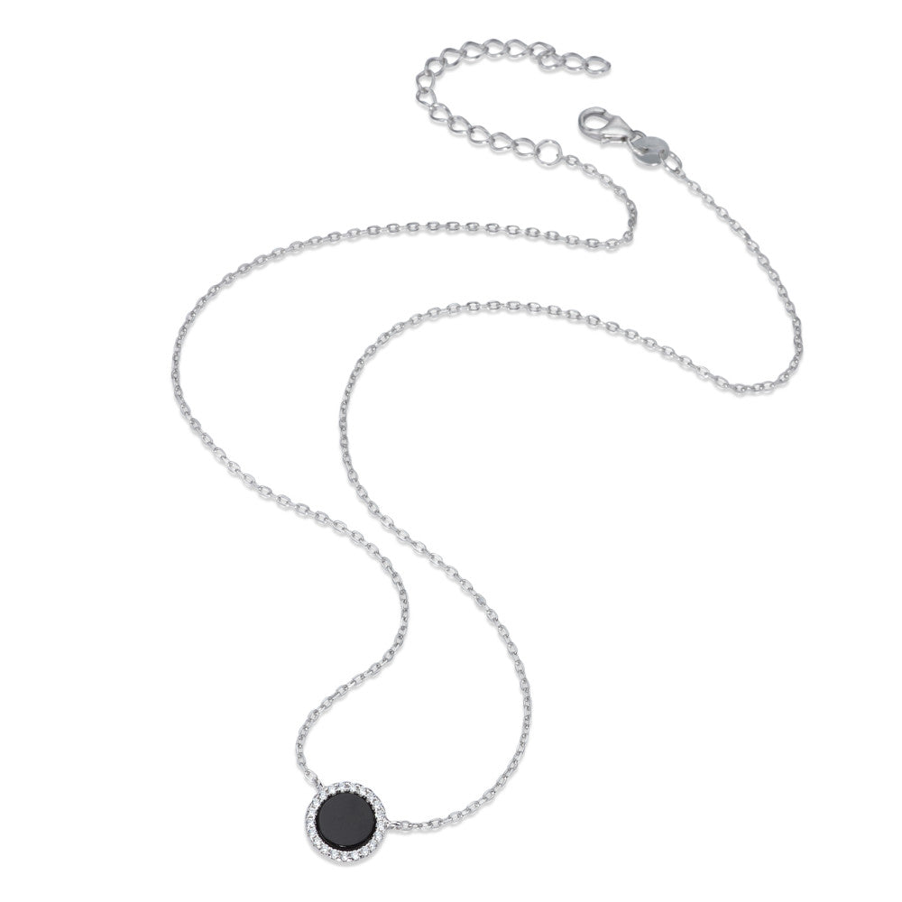 Collier Zilver Onyx Gerhodineerd 40-45 cm Ø10 mm