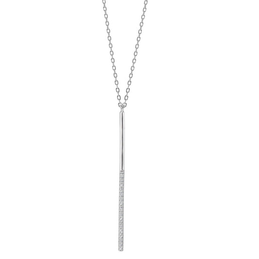 Collier Zilver Zirkonia 21 Steen Gerhodineerd 40-45 cm