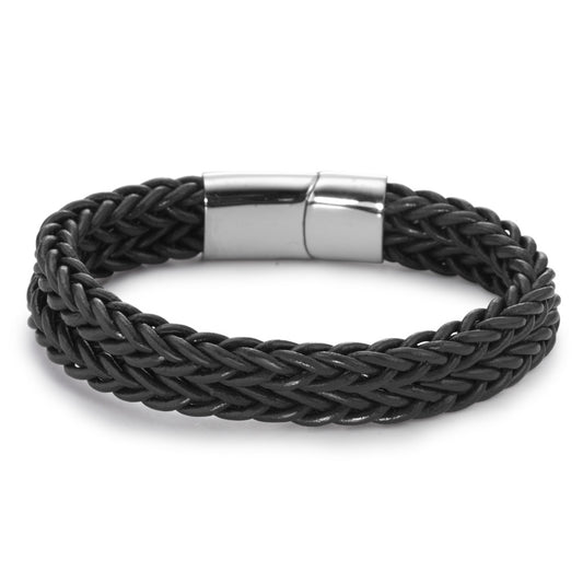 Armband Roestvrijstaal, Leder 22 cm