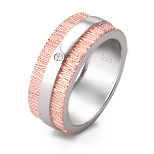 Ring Zilver Zirkonia Rosé Verguld