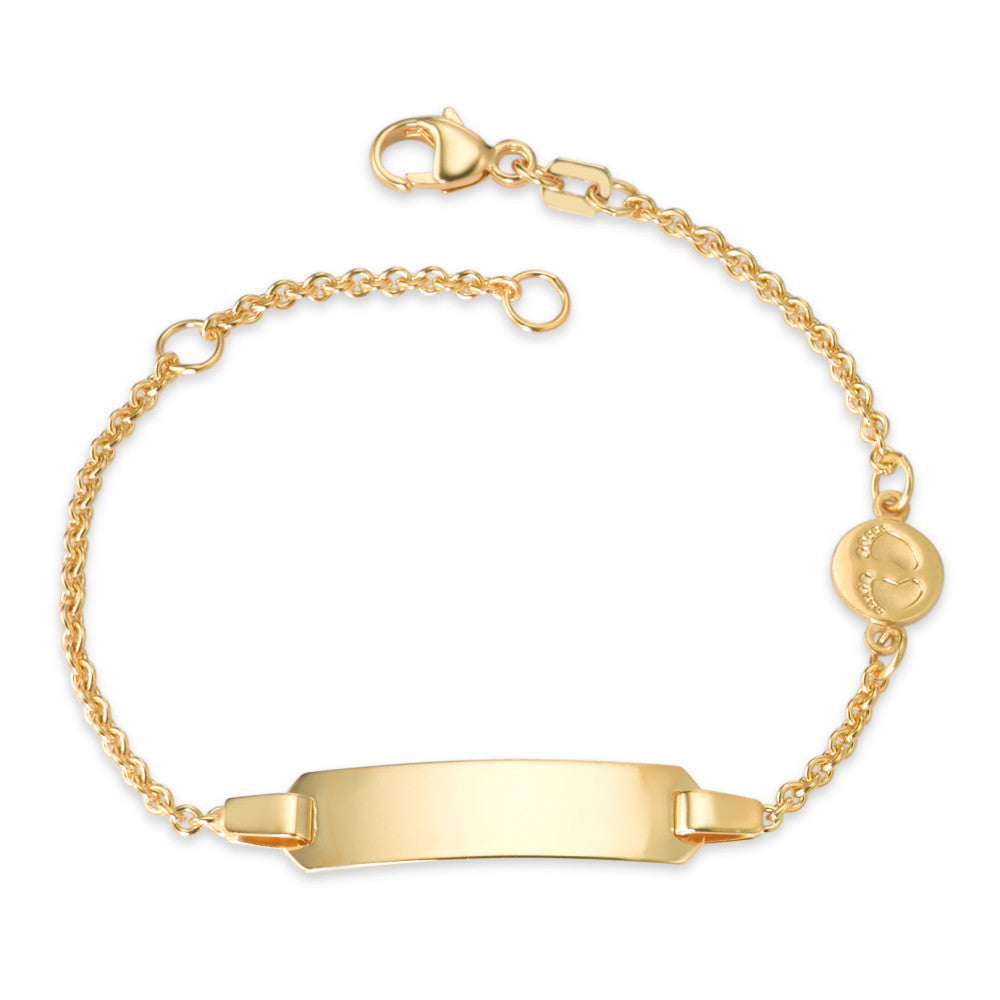 Graveer armband 375/9 krt geel goud Voeten 12-14 cm