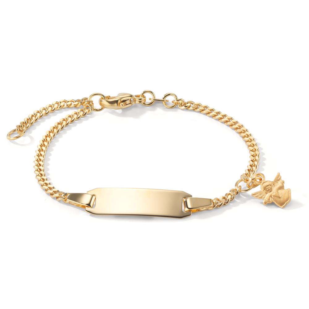 Graveer armband 375/9 krt geel goud Beschermengel 12-14 cm