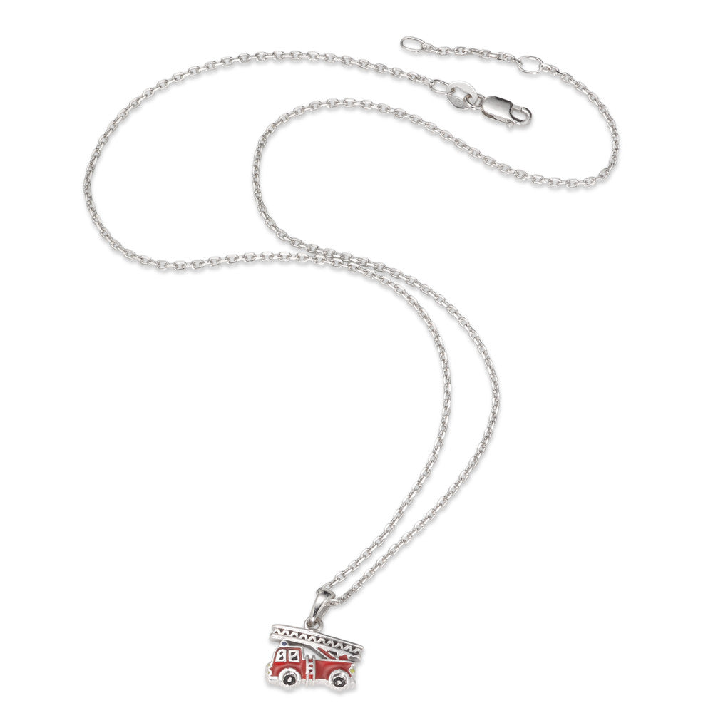 Collier met hanger Zilver Gelakt Brandweer 38-40 cm