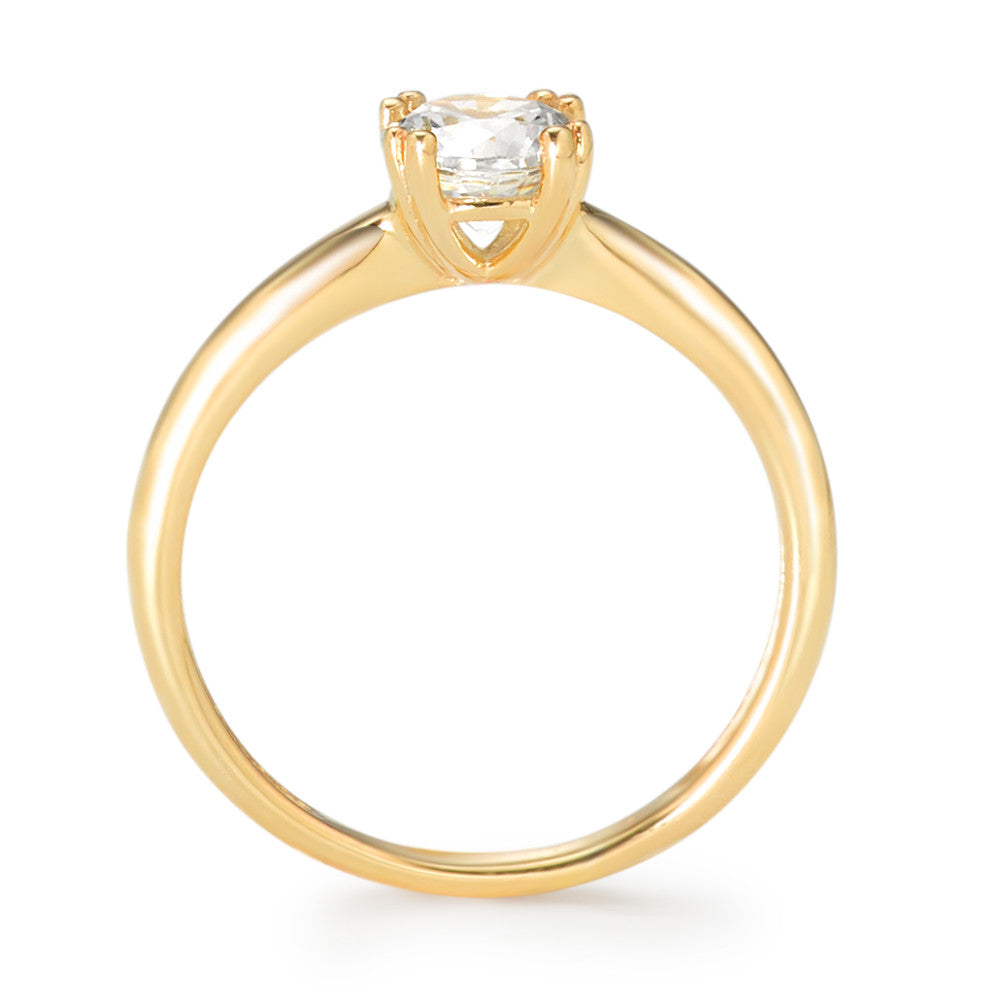 Solitaire ring 375/9 krt geel goud Zirkonia Ø5.5 mm