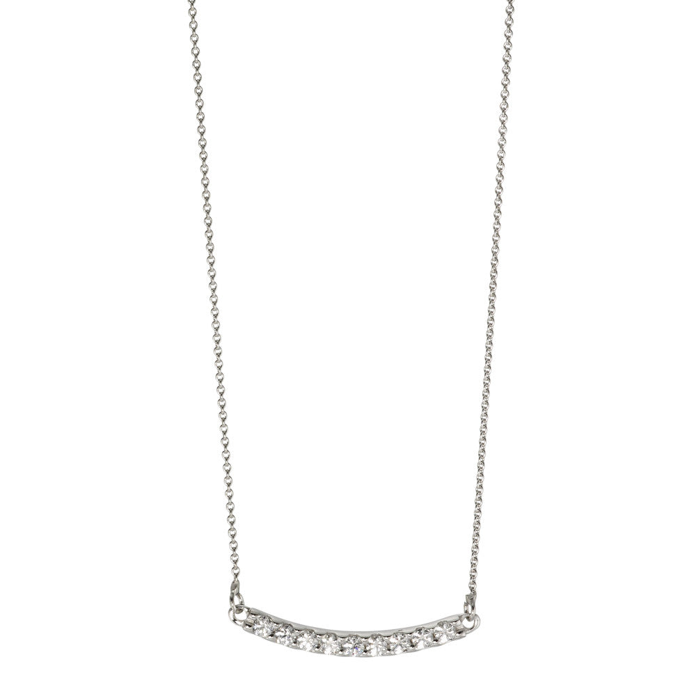 Collier 375/9K witgoud Zirkonia wit, 9 Steen 40-42 cm