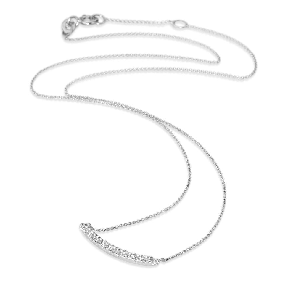 Collier 375/9K witgoud Zirkonia wit, 9 Steen 40-42 cm