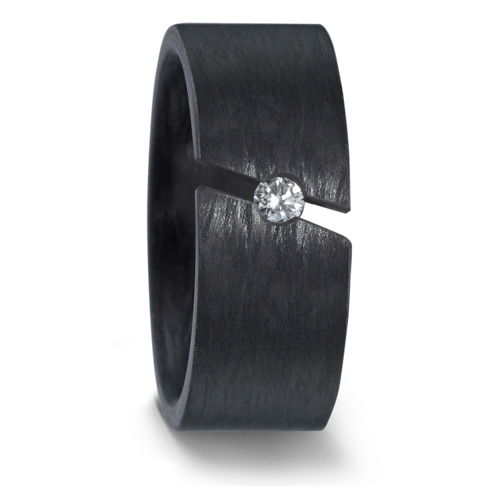 Ring Carbon Diamant 0.10 ct, w-si