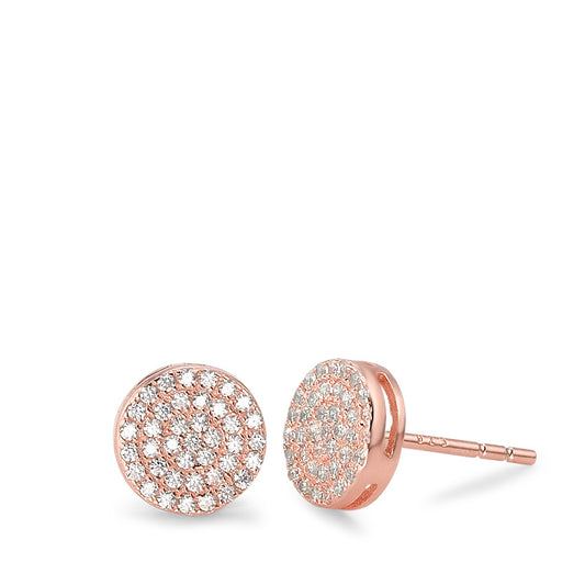 Oorknoppen Zilver Zirkonia Rosé Verguld Ø8 mm