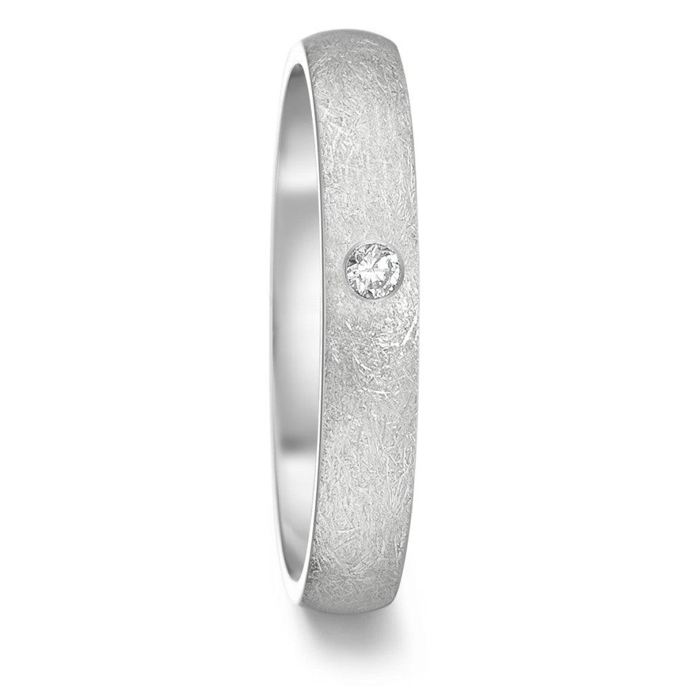 Partnerring Roestvrijstaal Diamant 0.04 ct, tw-si