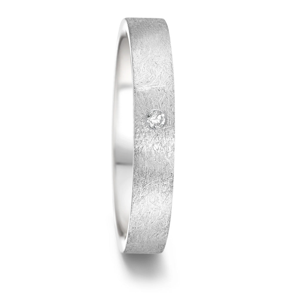 Partnerring Roestvrijstaal Diamant 0.02 ct, tw-si