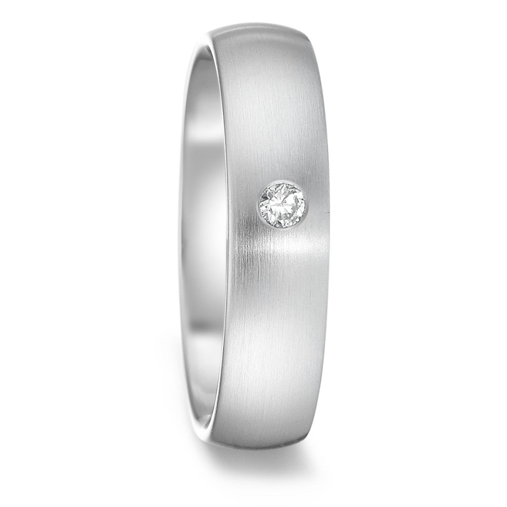 Partnerring Roestvrijstaal Diamant 0.04 ct, tw-si