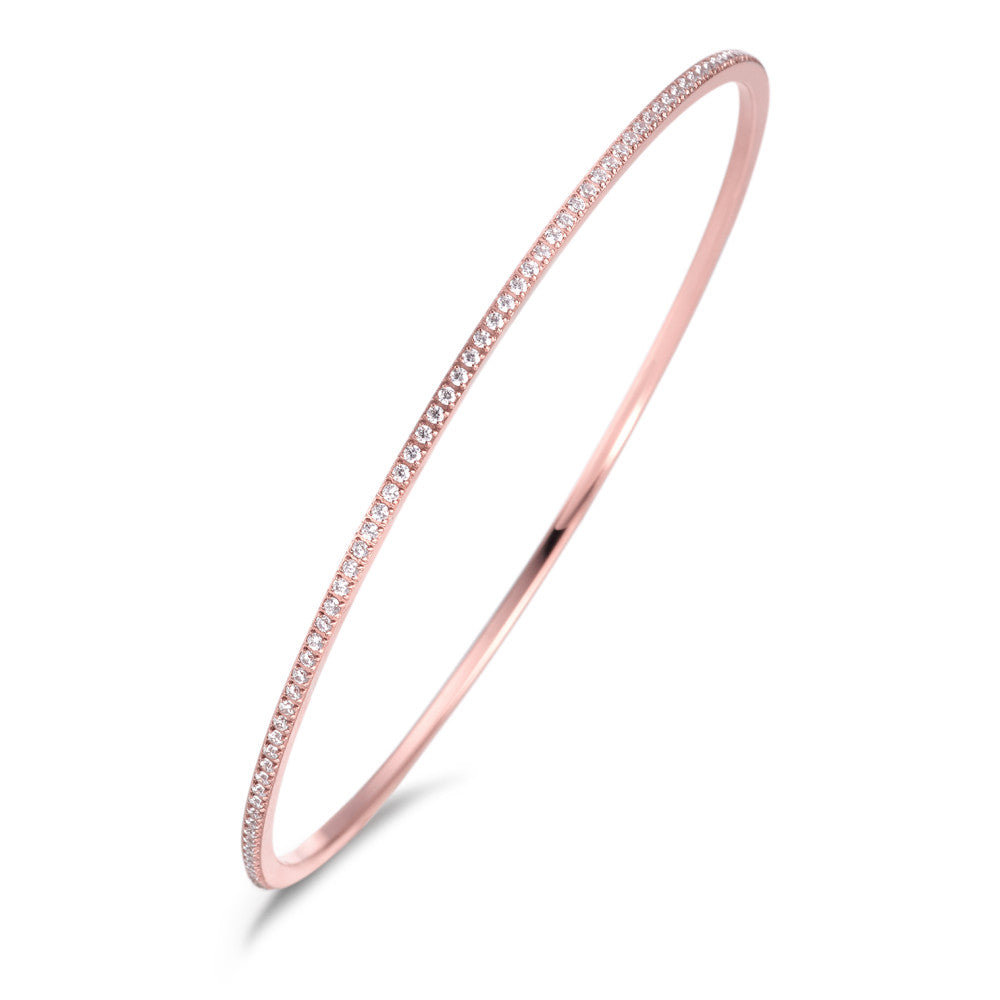 Armband Roestvrijstaal Zirkonia Rosé IP-gecoat Ø65 mm