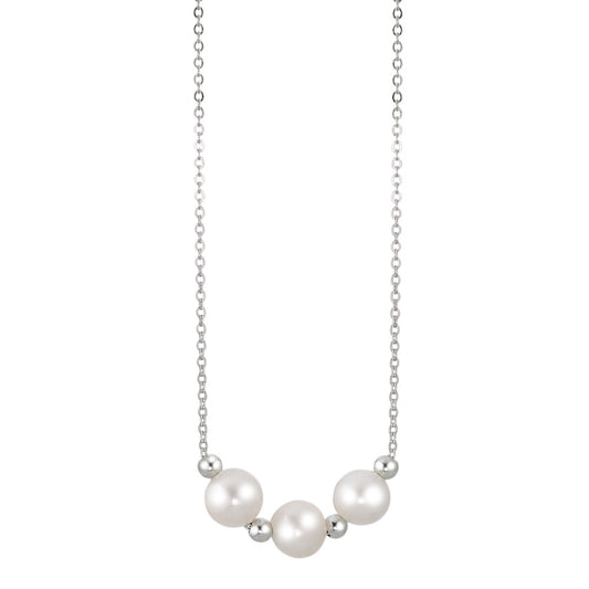 Collier Zilver Gerhodineerd zoetwater Parel 38-42 cm