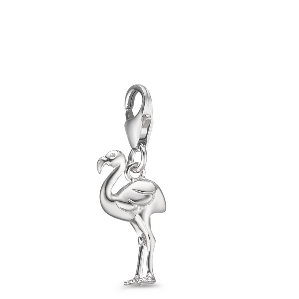 Bedels Zilver Gerhodineerd Flamingo