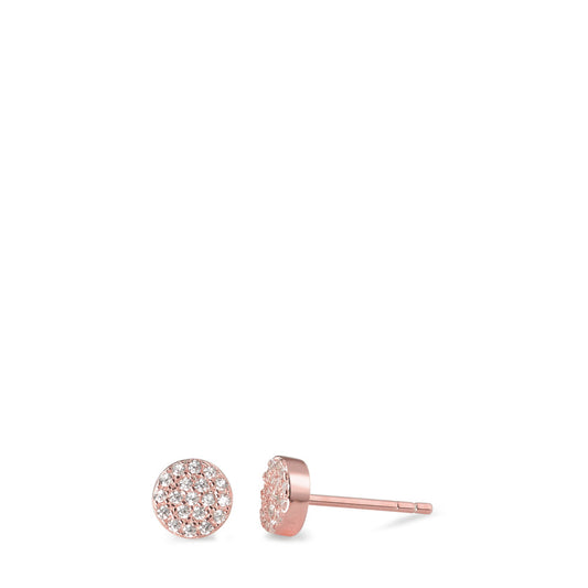 Oorknoppen Zilver Zirkonia Rosé Verguld Ø6 mm