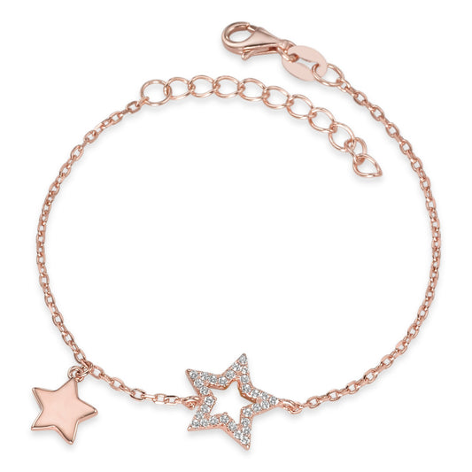 Armband Zilver Zirkonia Rosé Verguld Ster 16-19 cm