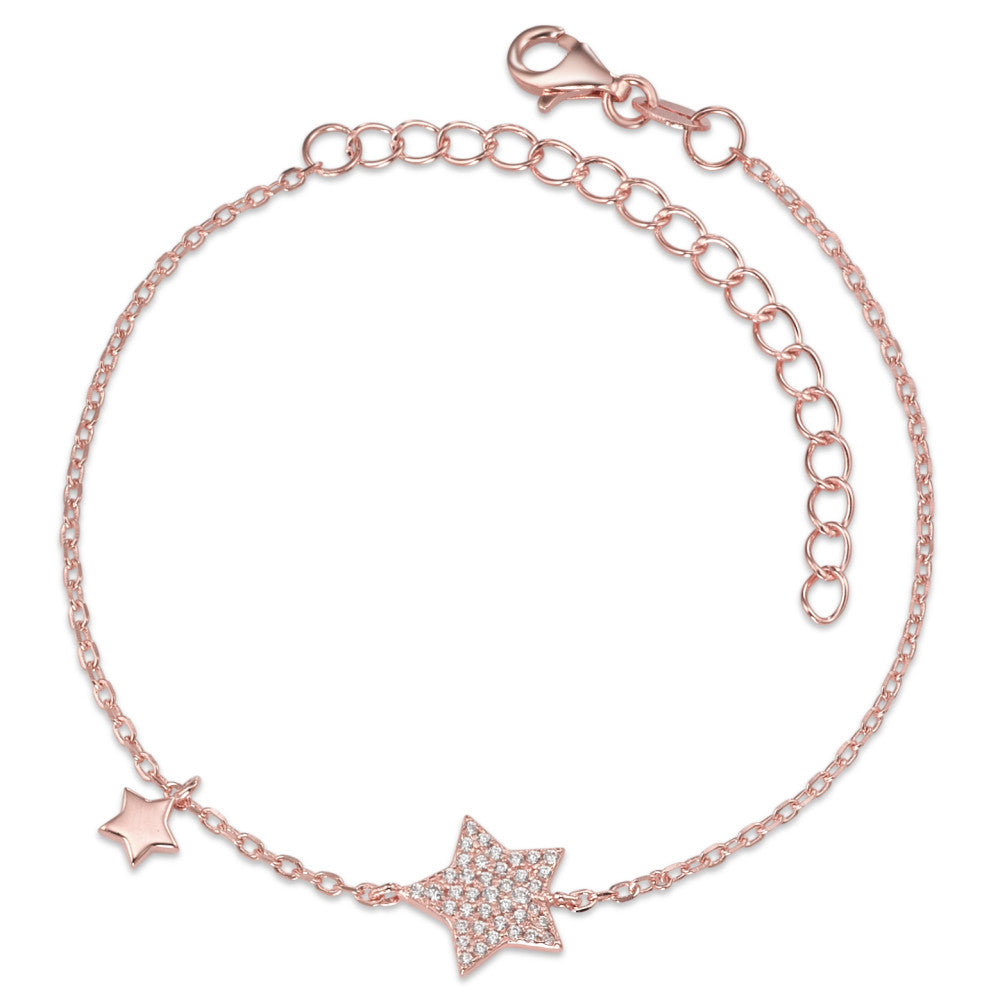 Armband Zilver Zirkonia Rosé Verguld Ster 16-19 cm