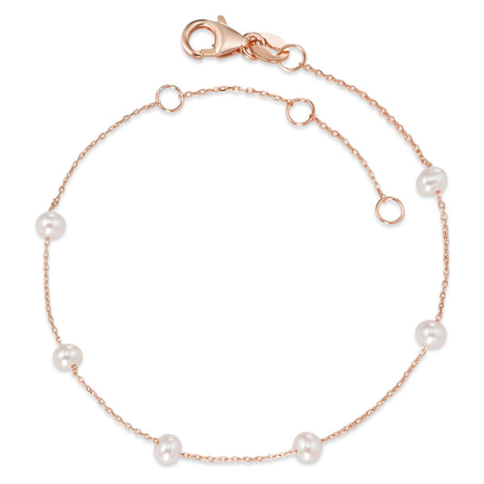 Armband Zilver Rosé Verguld zoetwater Parel 16-19 cm