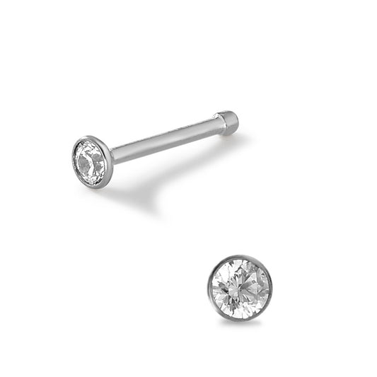 Neusknopje Titanium Zirkonia wit Ø2.4 mm