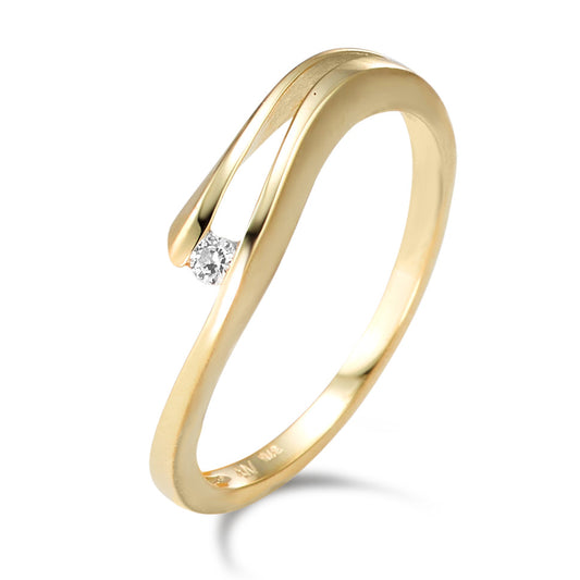 Ring 375/9 krt geel goud Zirkonia