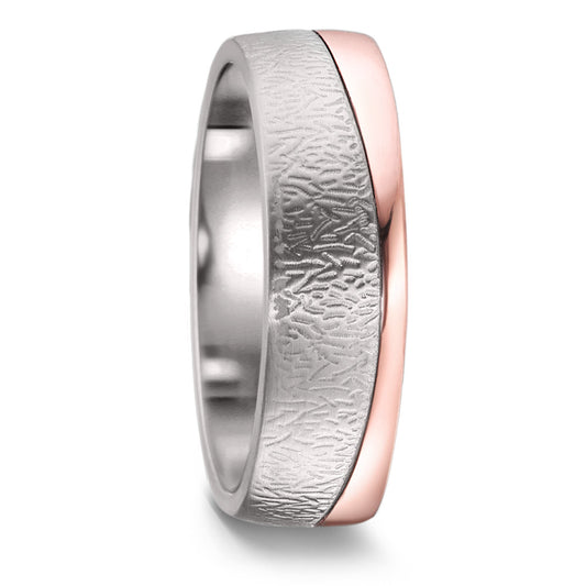 Partnerring Titanium, 750/18 krt rood goud