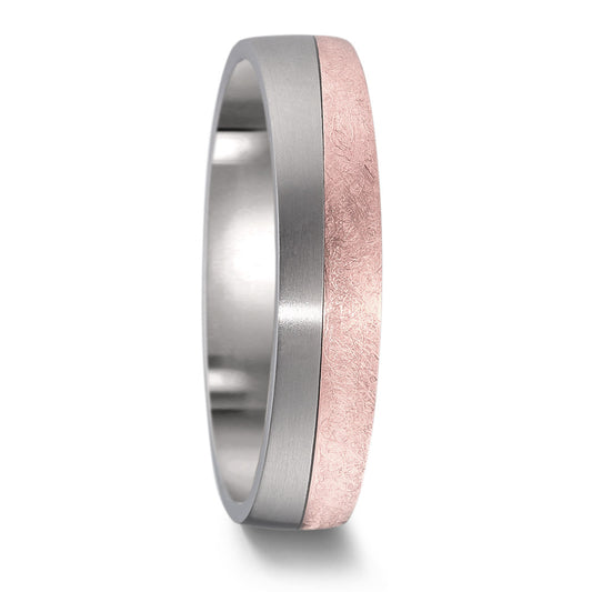 Partnerring Titanium, 750/18 krt rood goud