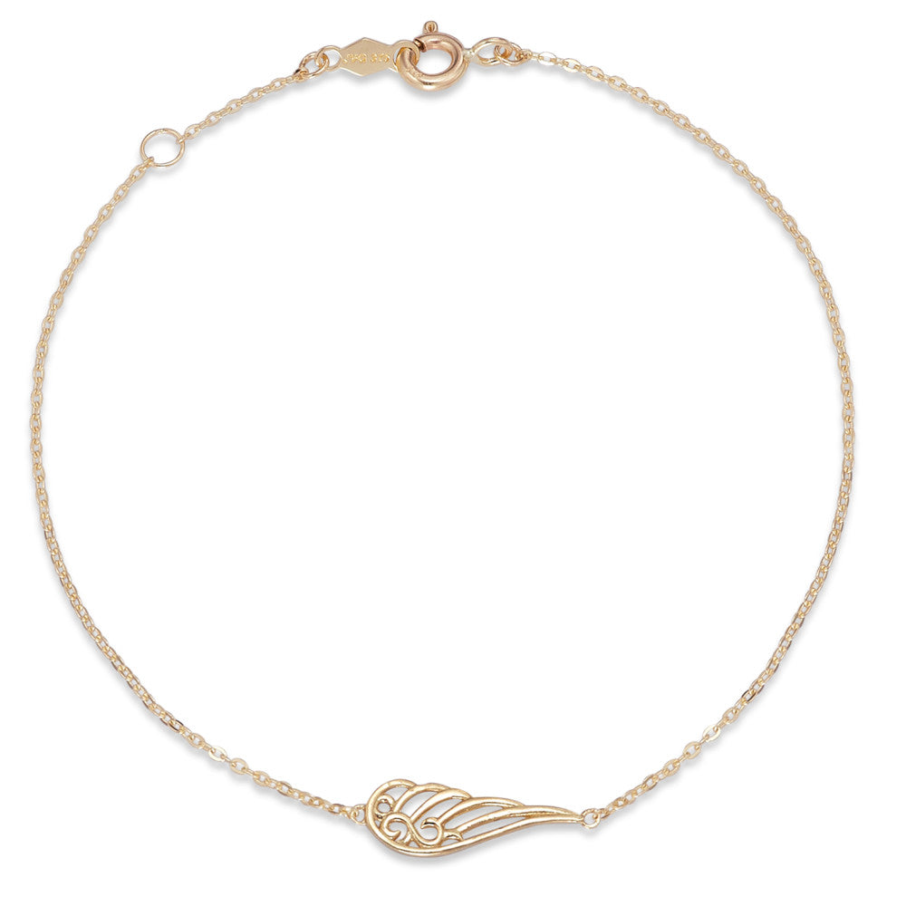 Armband 375/9 krt geel goud Vleugel 16-18 cm