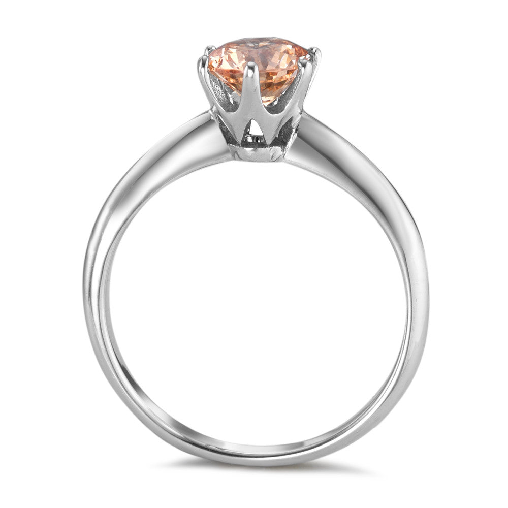 Solitaire ring Kobalt Zirkonia Champagne