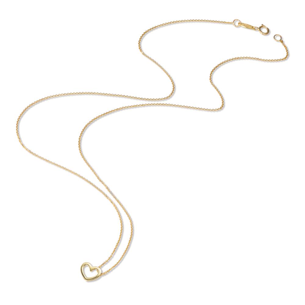 Collier 750/18K geel goud Hart 42 cm